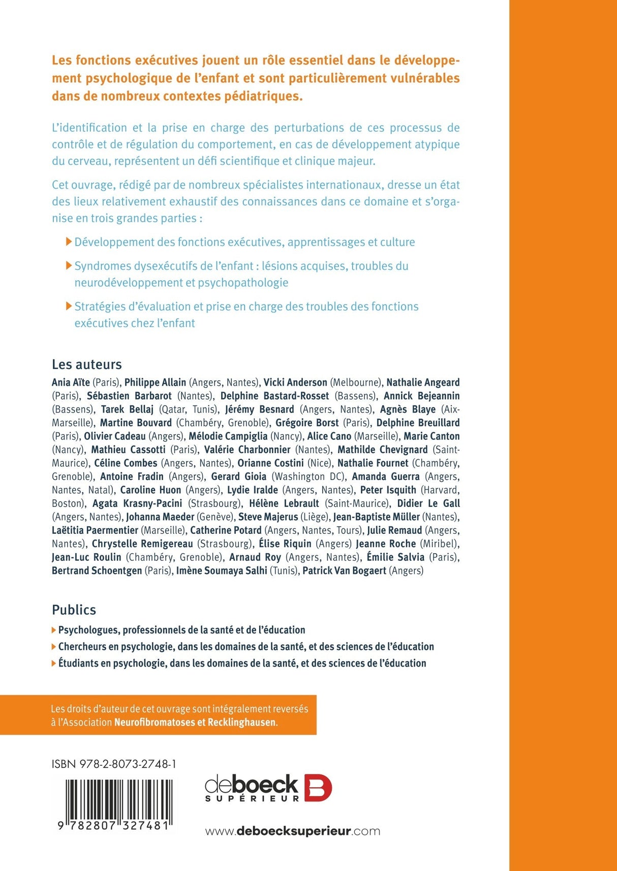 Livre Les fonctions exécutives de l'enfant