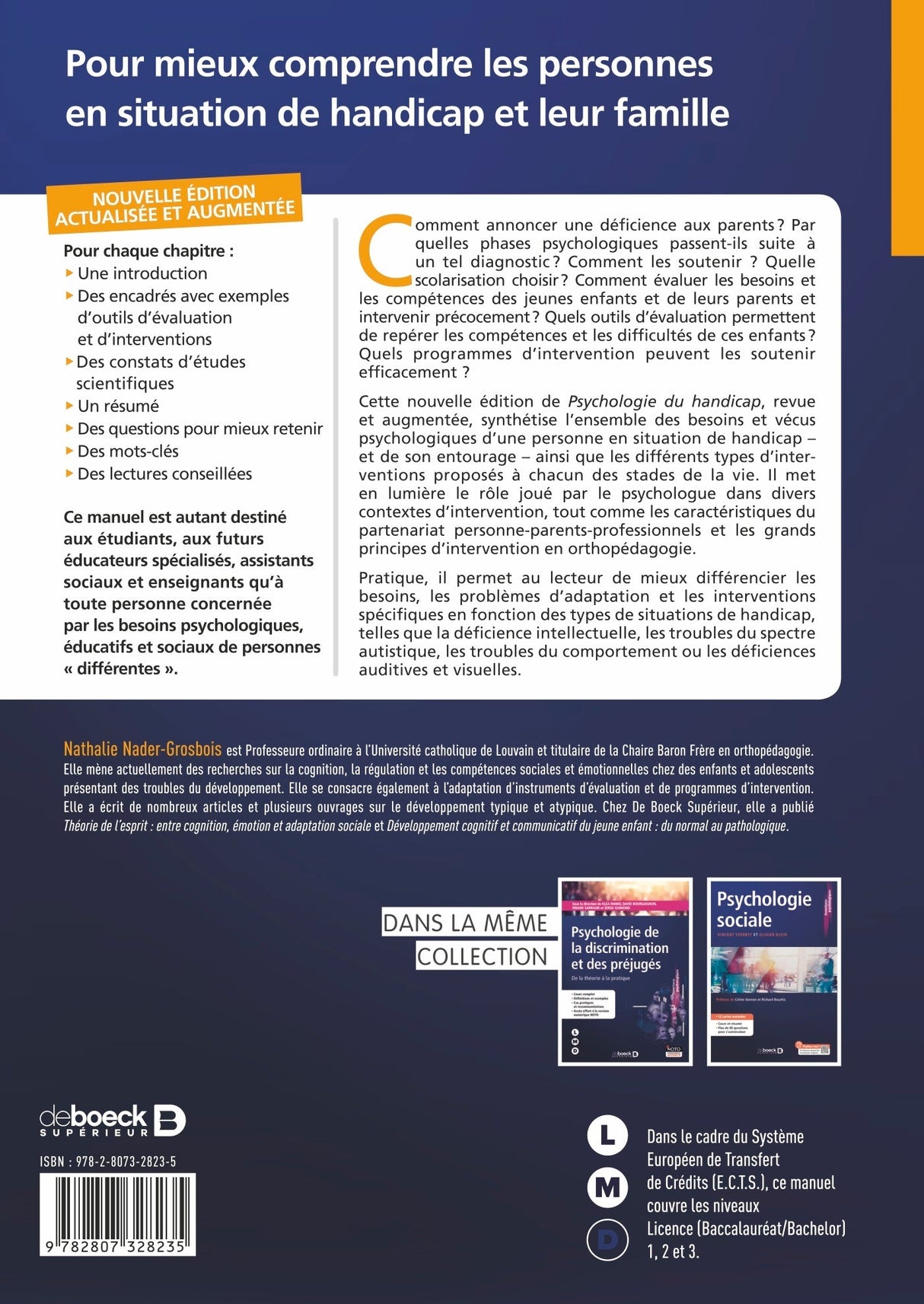 Livre Psychologie du handicap