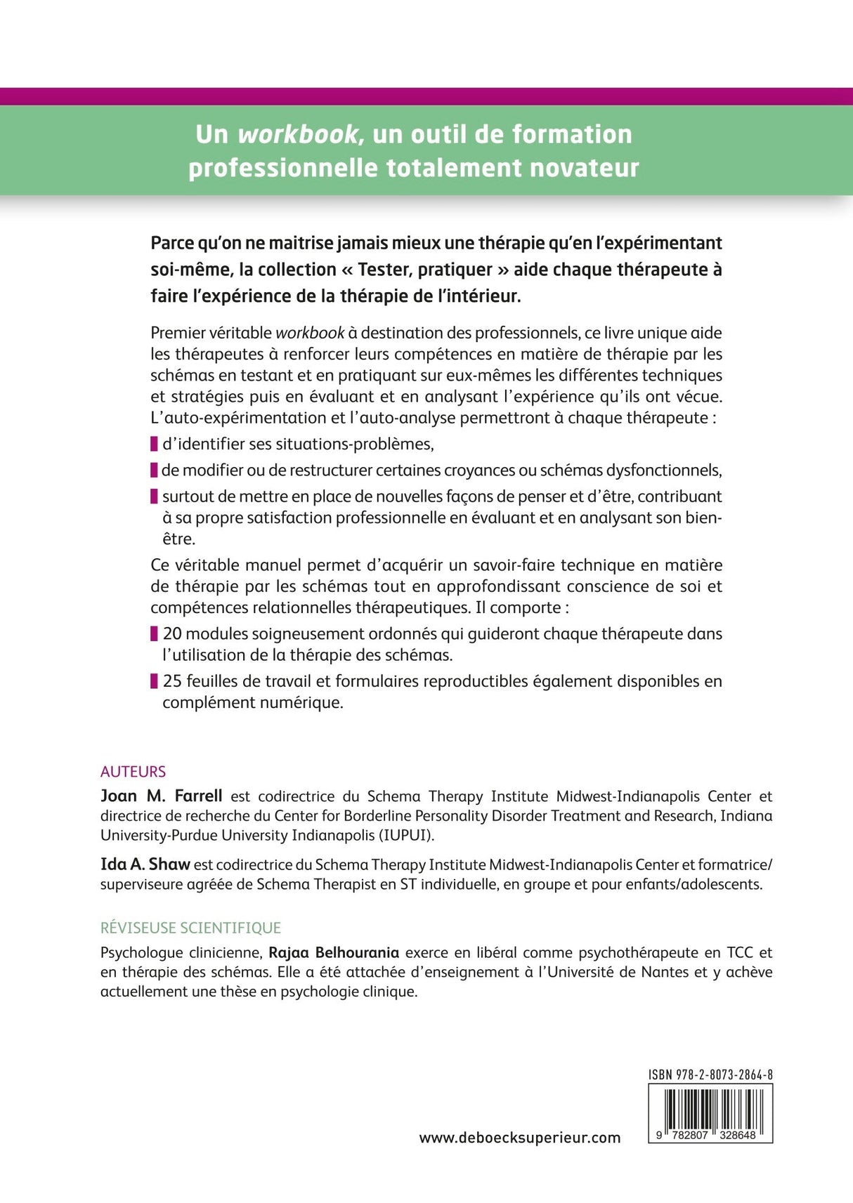 Livre Expérimentez la thérapie des schémas