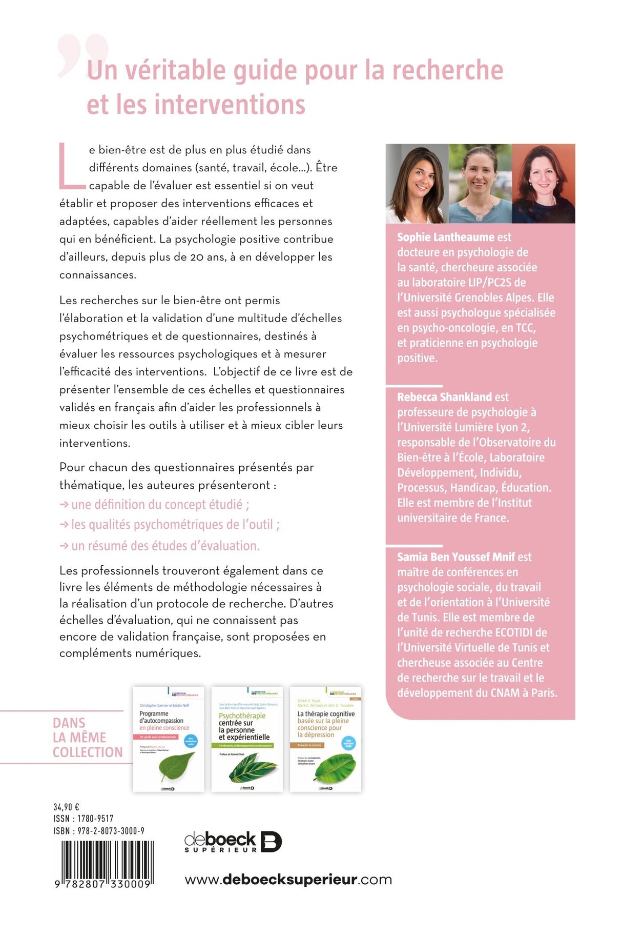 Livre Évaluer le bien-être et les ressources psychologiques