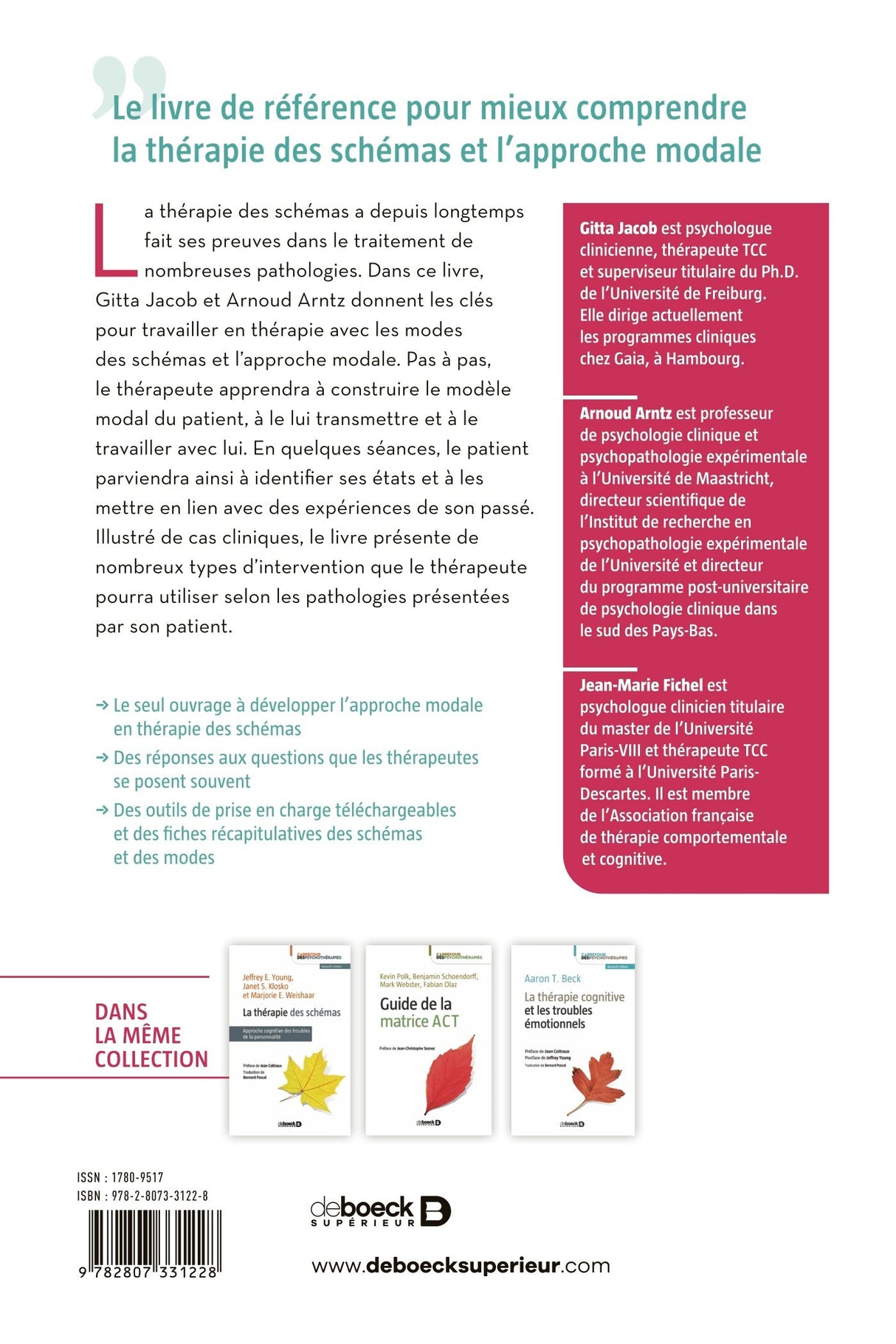 Livre La thérapie des schémas en pratique