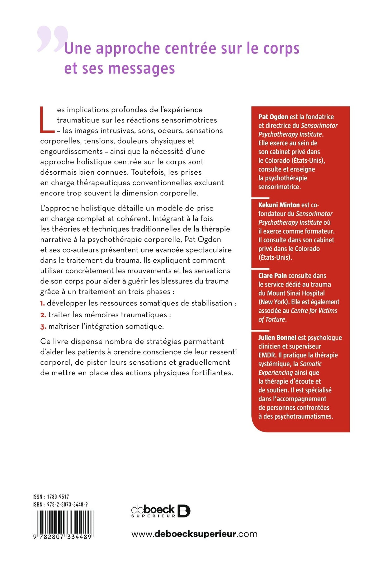 Livre Le trauma et le corps