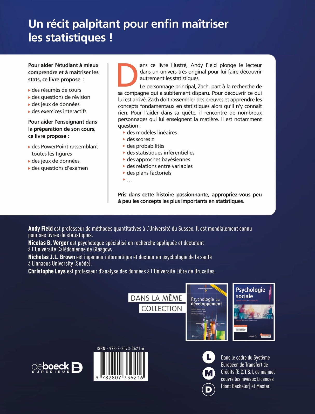 Livre L'aventure des statistiques en sciences humaines