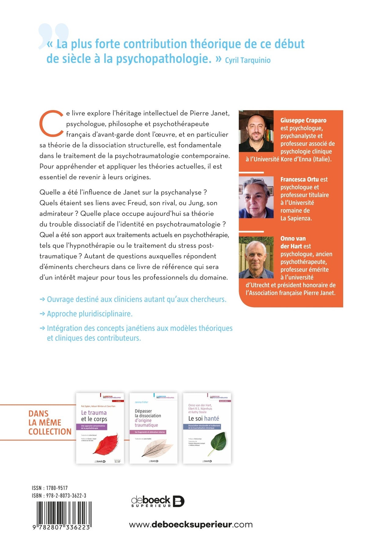Livre Pierre Janet : trauma et dissociation