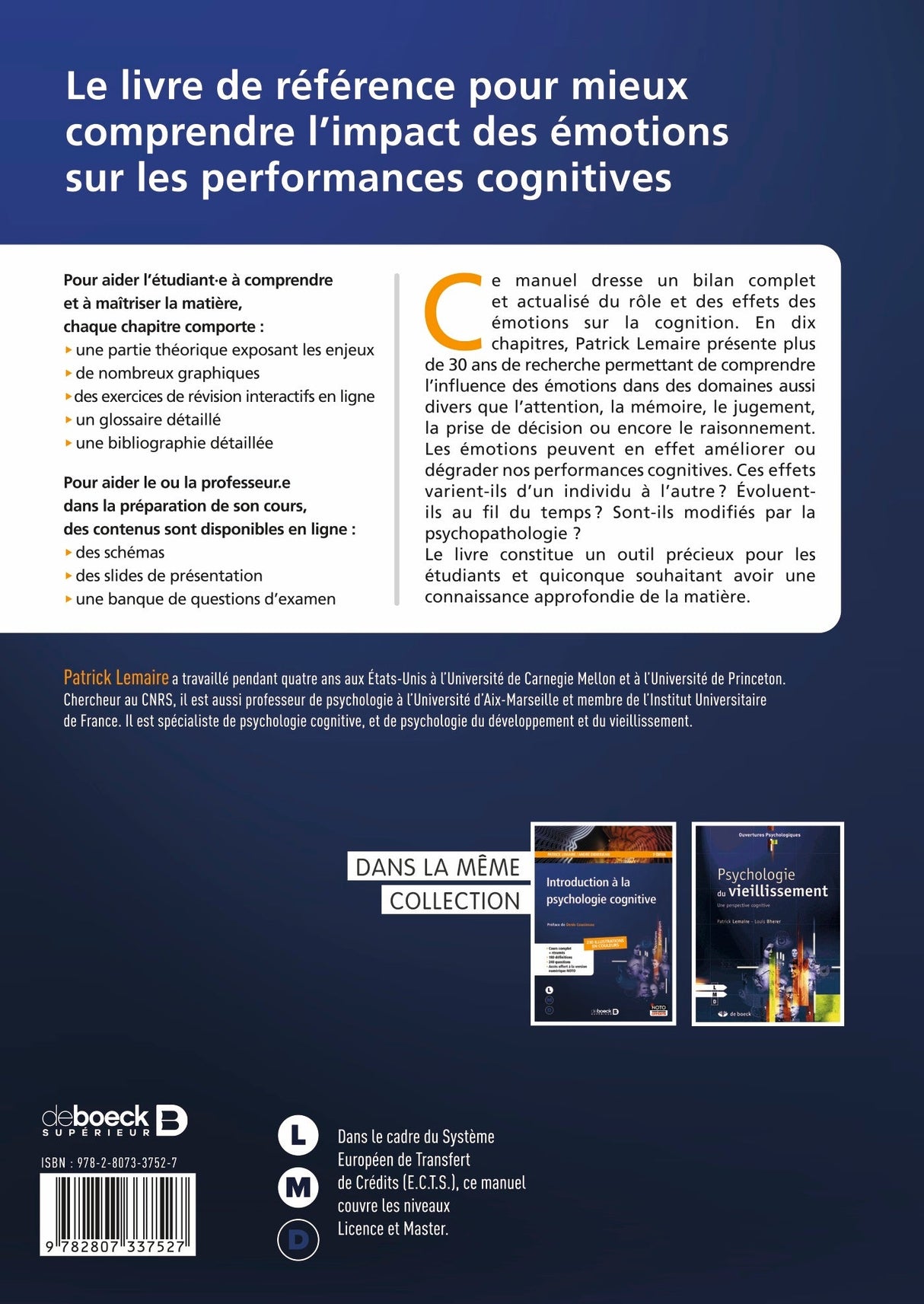 Livre Émotion et cognition