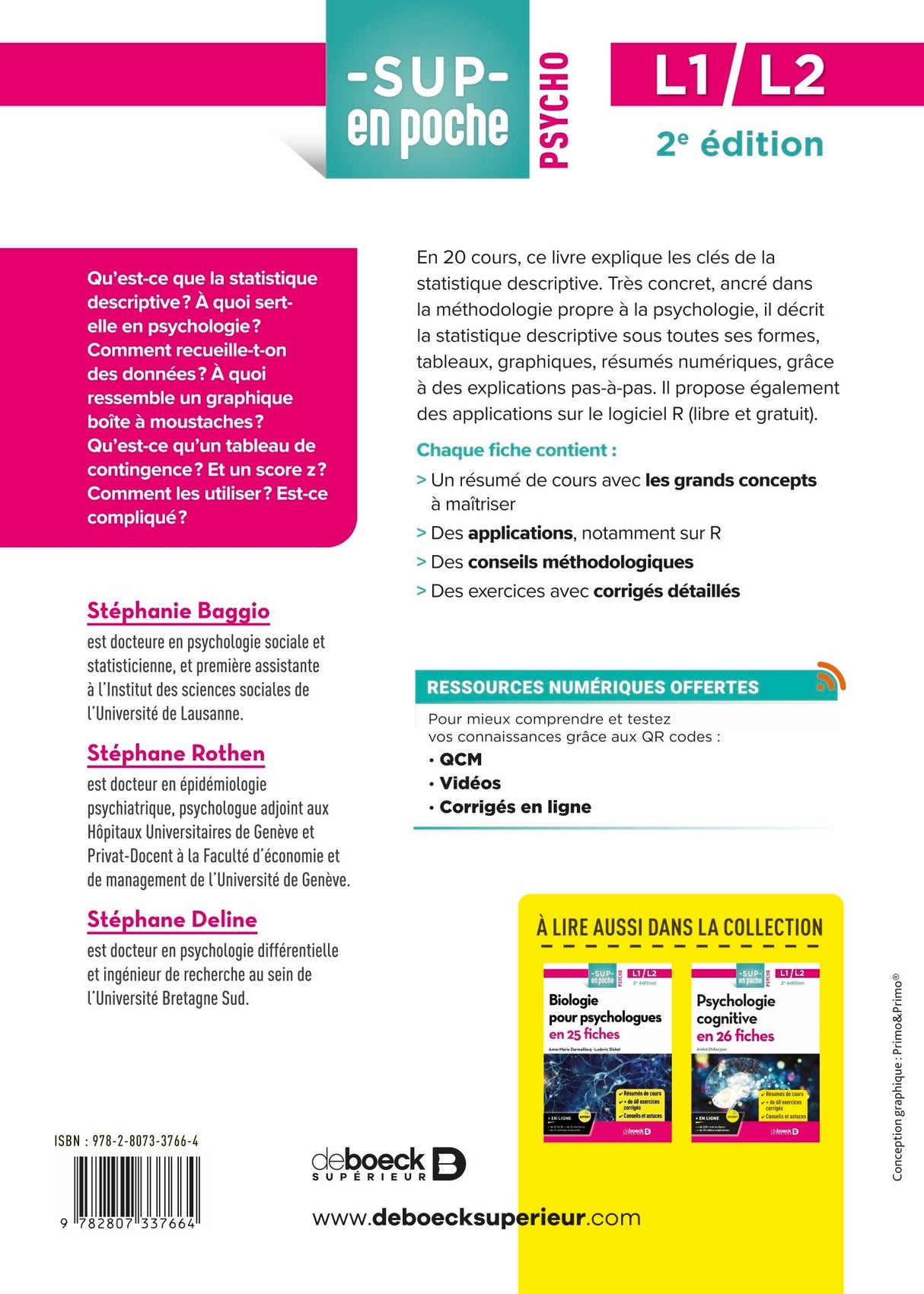 Livre Statistique descriptive en 20 fiches