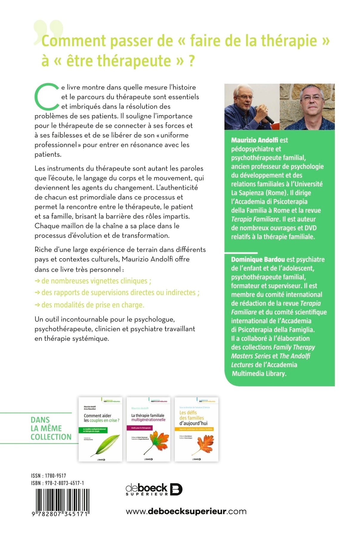 Livre L'authenticité en thérapie