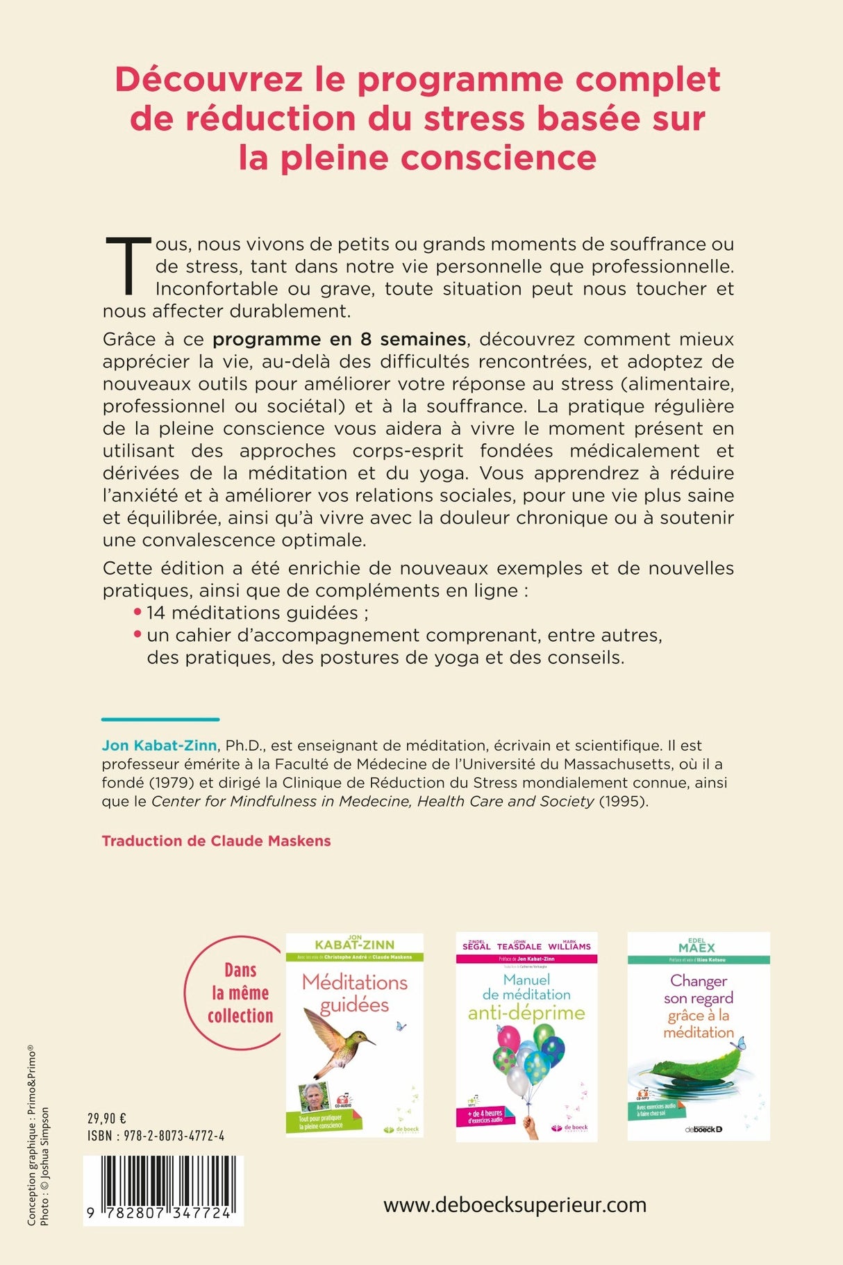 Livre Au cœur de la tourmente, la pleine conscience