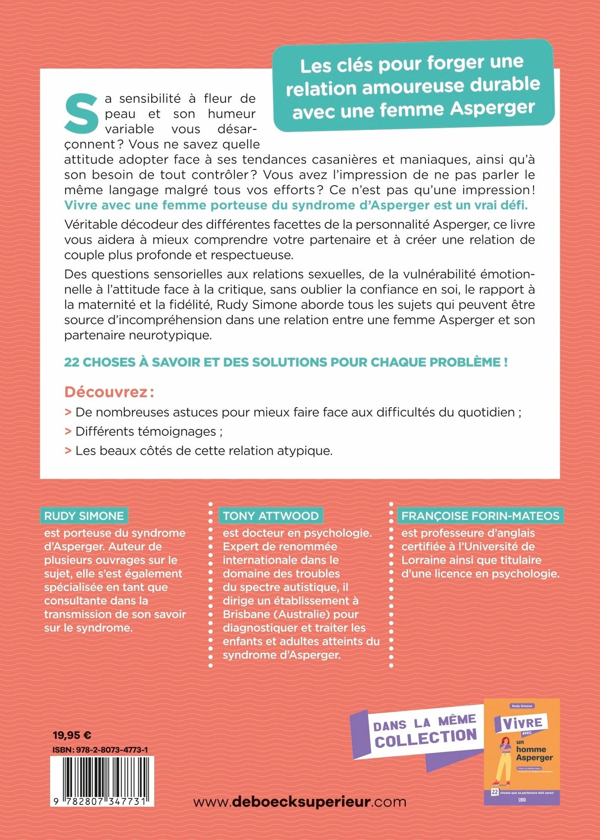Livre Vivre avec une femme Asperger
