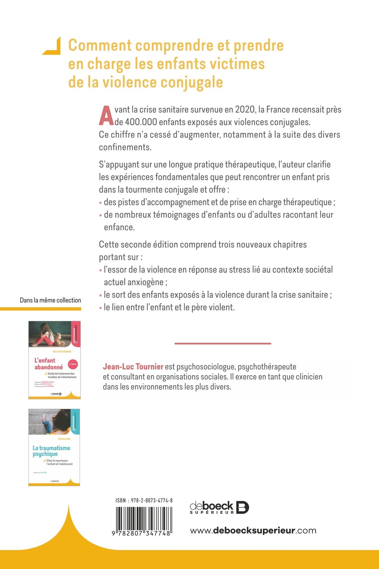 Livre L'enfant exposé à la violence conjugale