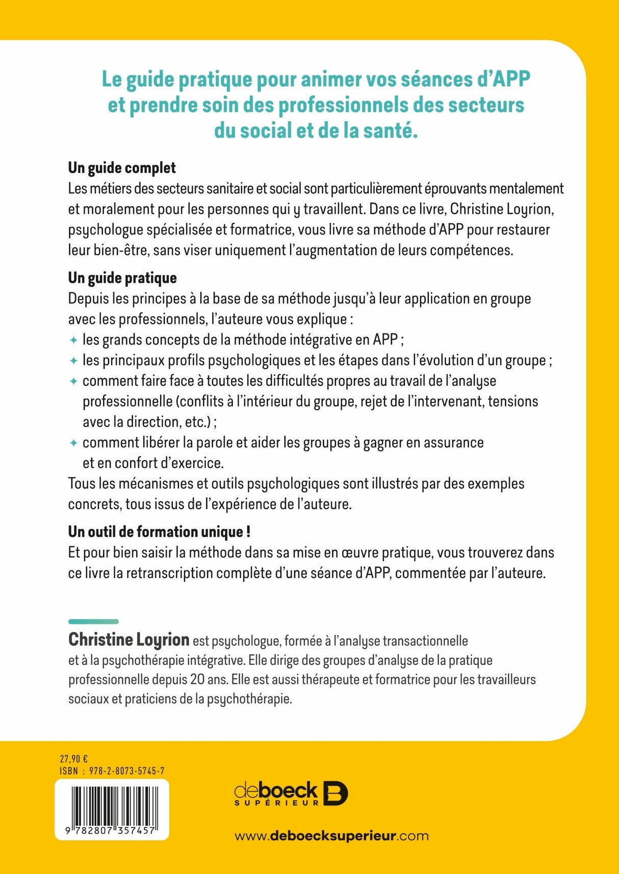 Livre Analyse de la pratique professionnelle