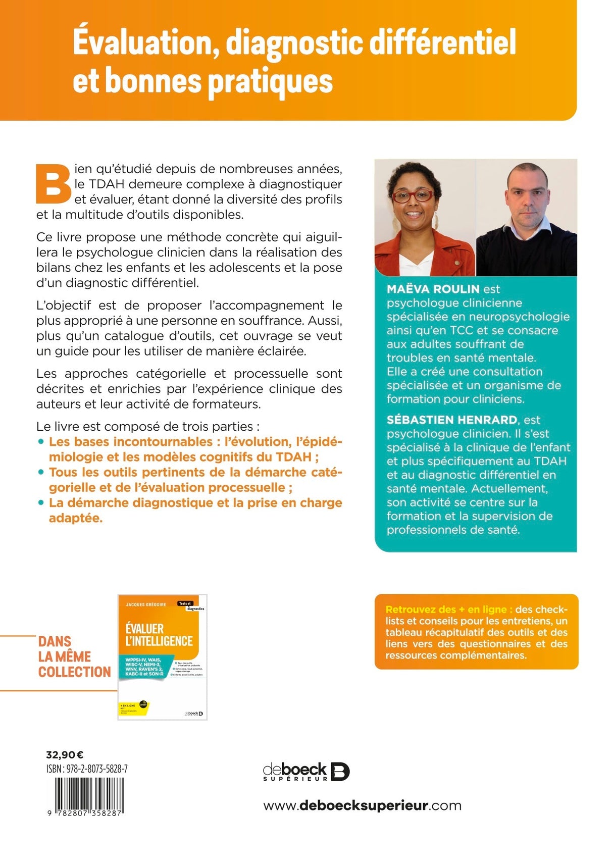 Livre Evaluer le TDAH chez l'enfant et l'adolescent