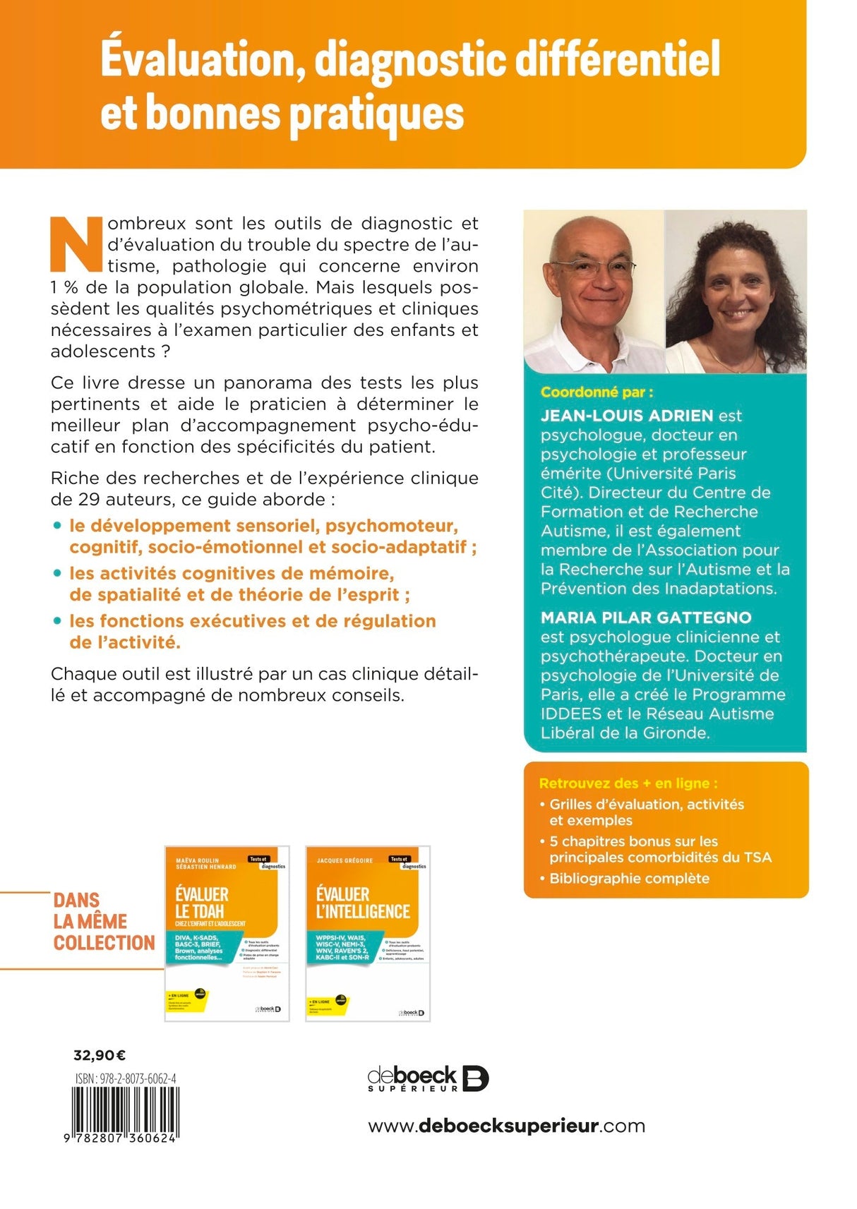 Livre Évaluer le trouble du spectre de l’autisme chez l'enfant et l'adolescent