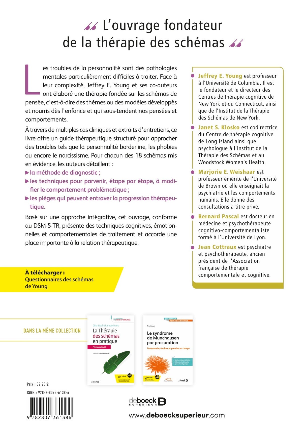 Livre La thérapie des schémas