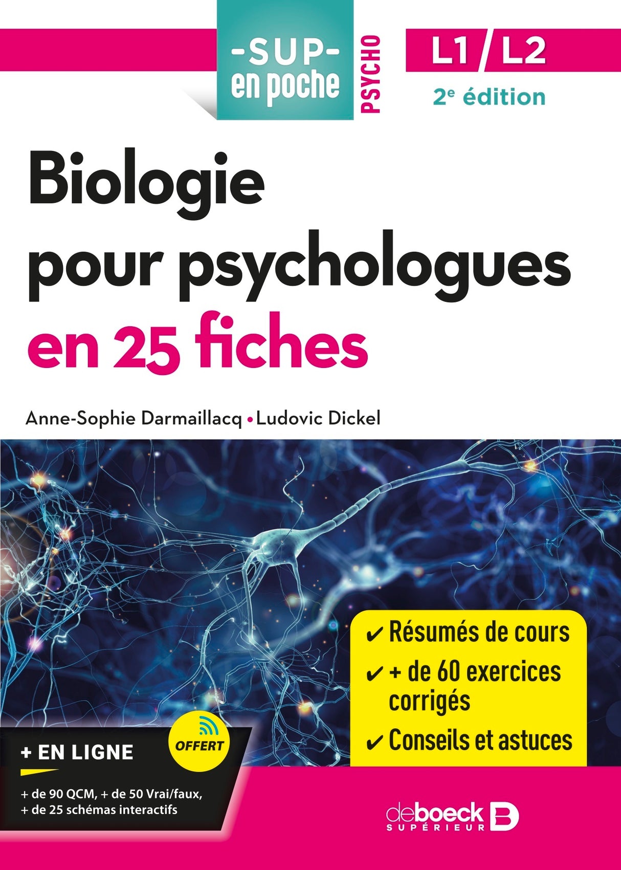 Biologie pour psychologues en 25 fiches - Licence 1 et 2