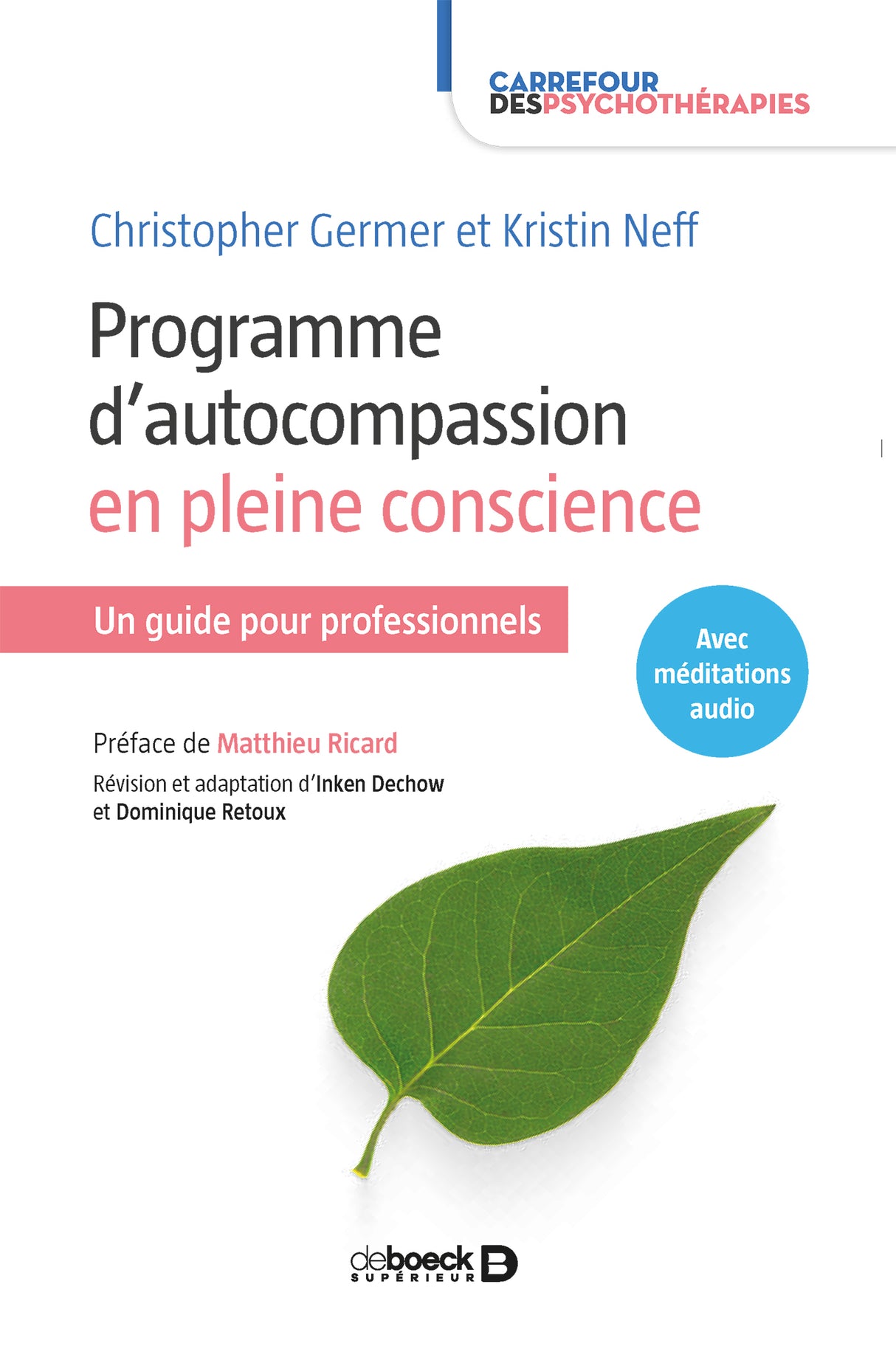 Livre Programme d'autocompassion en pleine conscience