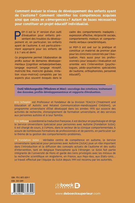 Livre PEP-3 : Profil psycho-éducatif