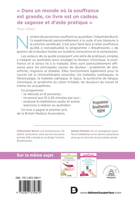 Livre Soulager la douleur avec la pleine conscience