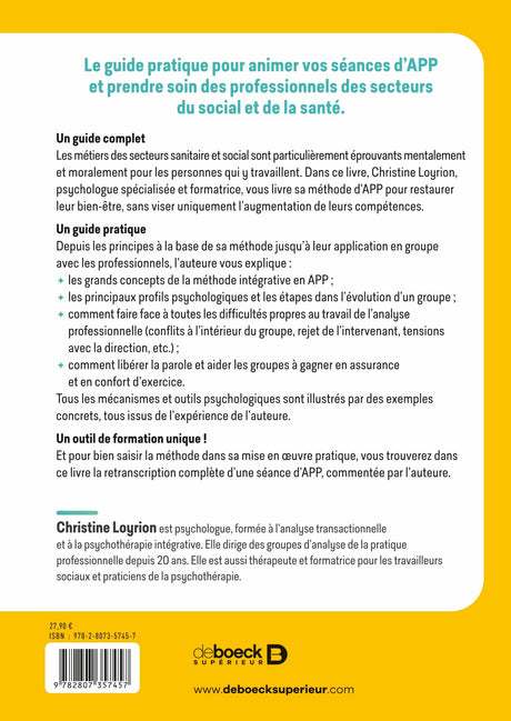 Livre Analyse de la pratique professionnelle